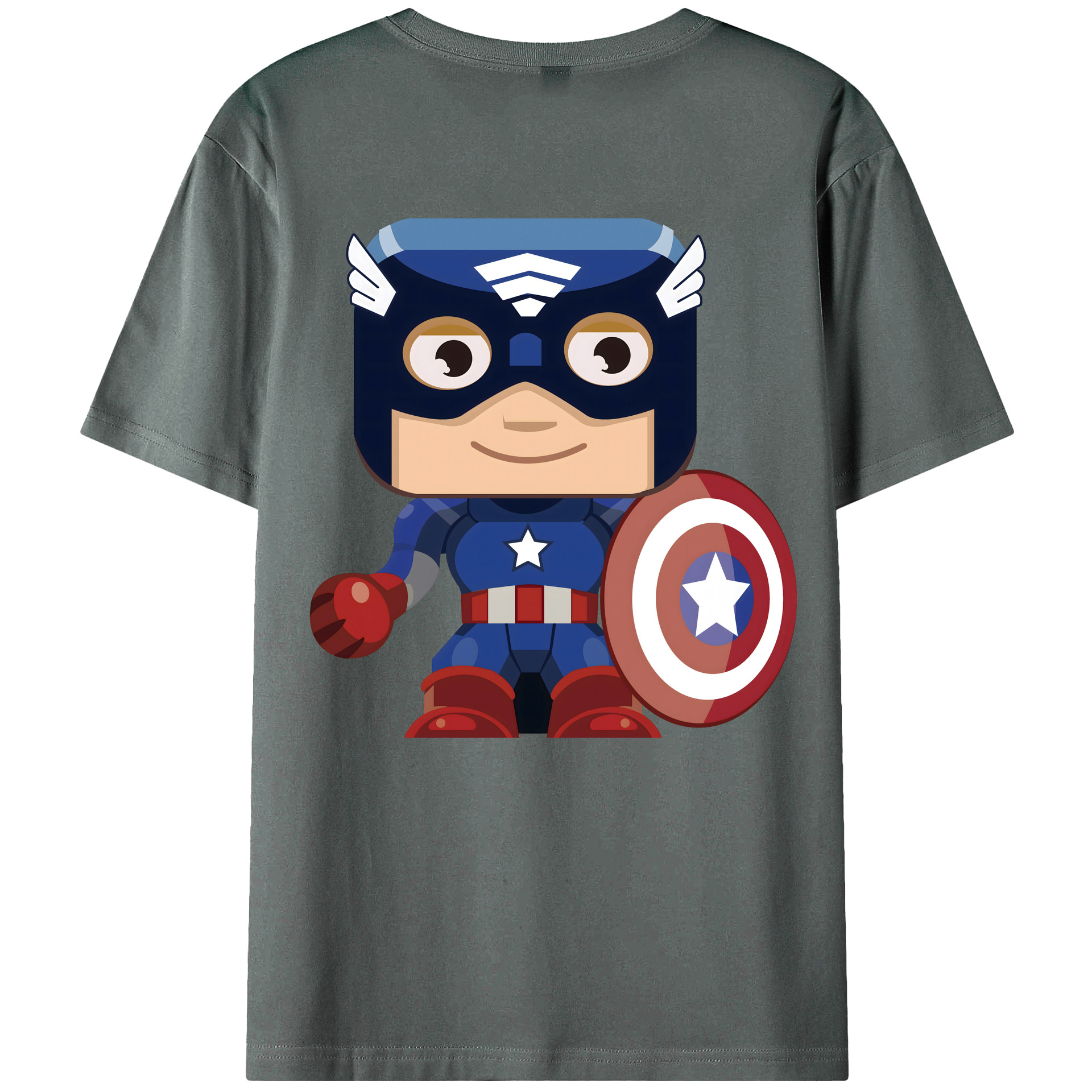 （画像用） アベンジャーズ The Avengers 綿100％ メンズ半袖Tシャツ（バックプリント） 通気性